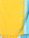 Yellow Cotton Soft Saree With Contrasted Borders-MA62CT33720060