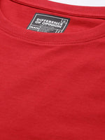 Difference Of Opinion Men's Red Plain T-Shirt-DOCRM136RED-S