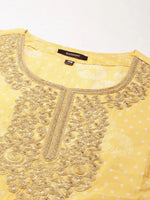 Women Yellow Printed Kurta Set-GW-3426-Yellow