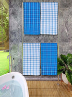 Athom Living Premium Gamcha Bath Towel 65 x 135 cm Pack of 4 Multicolored checkered-ATZ-BT-1A-1A-1G-1G