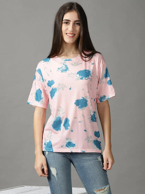 Women's Pink Printed Top-TG-1148-Pink