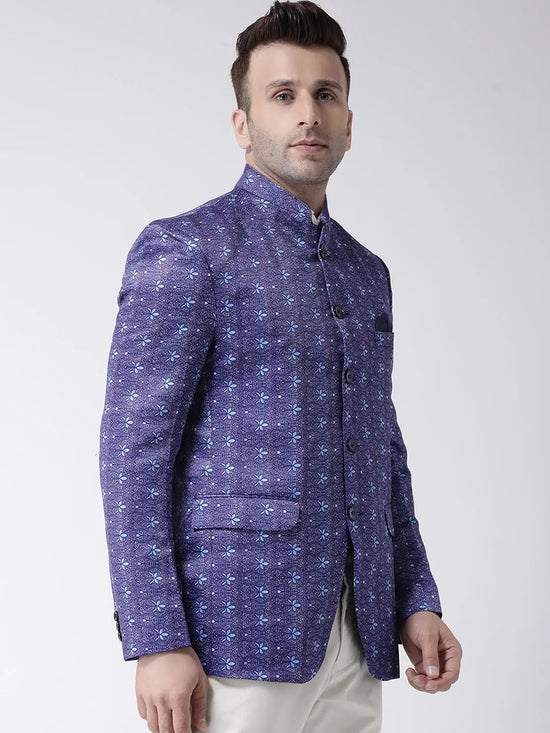 Hangup Men Standard Printed Men Formalwear-D135_5Button_Blazer