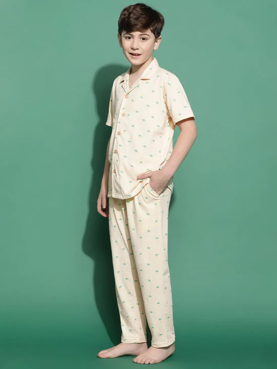 Lil Tomatoes Boys Cotton Night Suits-GBNS-S24-1438_CREAM_30