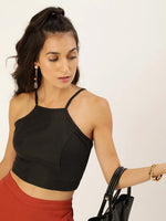 Veni Vidi Vici Black Tie Back Top