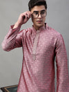 Collar Embroidered Kurta Pyjama-JOKP-P-692Pink