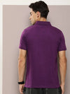 Dillinger Purple Solid Regular Snap Polo T-shirt