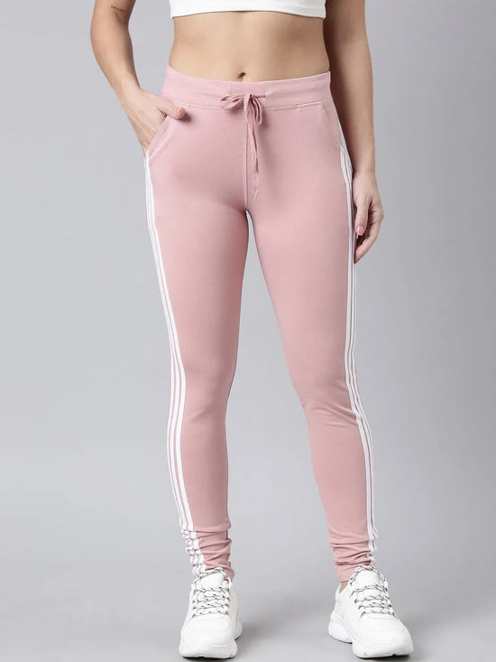 Women Solid Slim Fit Peach Track Pant-AF-1612-Peach