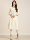 Women Yellow Embellished Straight Kurta-RA-041-Yellow