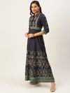 Women's Violet Printed Anarkali Kurtas-SK-700-Violet