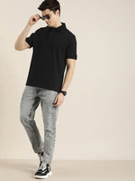 Dillinger Black Solid Regular Polo T-shirt