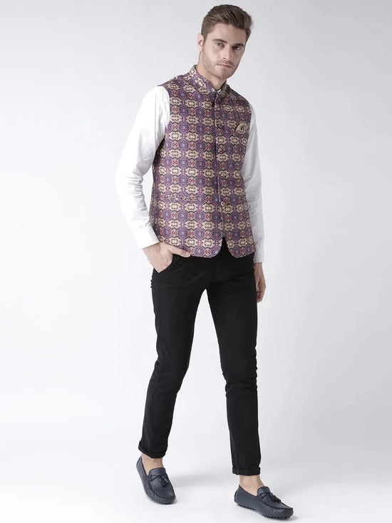 Hangup Men Standard Printed Men's Indian Wear-25APrintedNehru