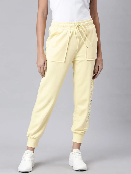 Women Yellow Solid Track Pant-AF-1806-Yellow