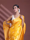 Yellow Silk Soft Saree With Paisley Print-MA60BSL01400049