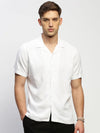 Men White Solid Shirt-AANYA-1685-White