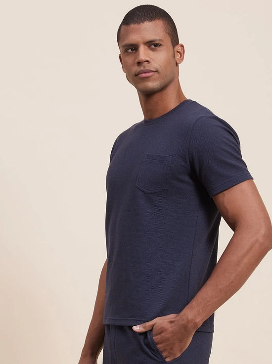 Men's Navy Slim Fit Pocket T-Shirt