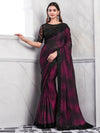 Saree Mall Women's Georgette Magenta Embellished Designer Saree With Blouse Piece-SILVER29005