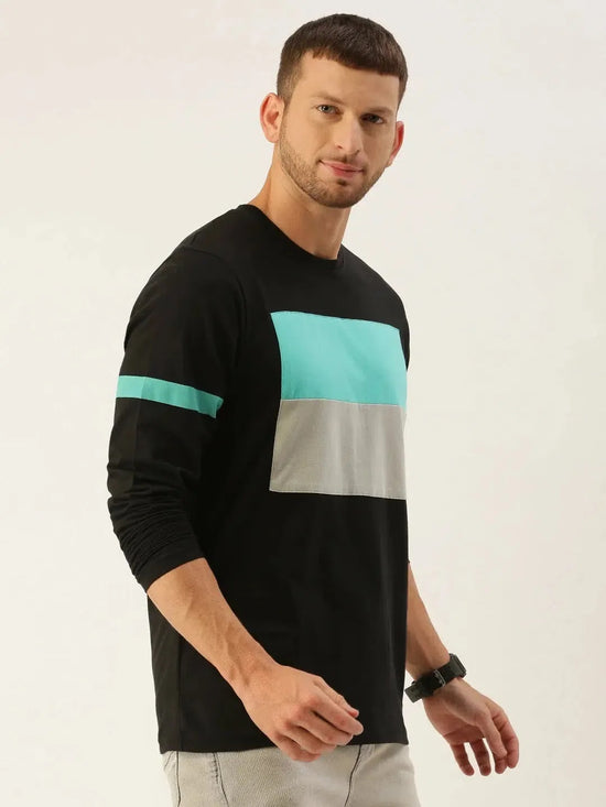 Dillinger Men's Full sleeve Color-block T-shirt