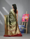 Black Silk Banarasi Saree With Zari Woven Designs-MA52BSL441050012