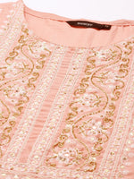 Women's Peach Printed Kurta Set-MRF-1164-Peach