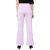 Smarty Pants Women's Ployester Lycra Bell Bottom Lilac Formal Trouser