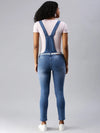 Women's Blue Solid Dungarees-SPC-D7096-Blue