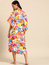 Kaftan with pockets in Face Print