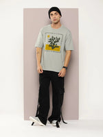 Dillinger Grey Graphic Oversized T-shirt-DLMOV243GRY-S