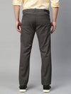 Genips Men's Grey Cotton Stretch Rico Slim Fit Self Design Casual Chinos