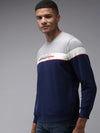 Men Blue Colourblock Sweatshirt-OTRS-6-1-Navyblue