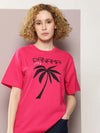 Dillinger Pink Graphic Oversized T-Shirt-WMNCR433CPK-XS