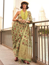 Saree Mall Women's Tissue Light Green Printed Designer Saree With Blouse Piece-KEEYAH377003