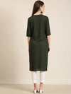 Women Green Solid Straight Kurta-NJ-3709228-Green