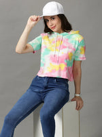 Women's Multi Tie Dye Crop Top-AE-10485-2-Multi