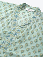 Kaftan Dress in Powder Blue Print