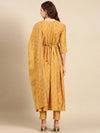 Women's Mustard Printed Kurta Set-SKC-968-Mustard