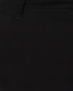 Solid Stretchable Shorts with 3 pockets-Black