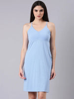 Women Blue Solid Bodycon Dress-AE-515-Blue