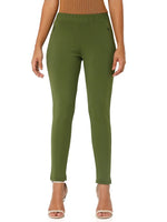 Smarty Pants Women's Cotton Lycra Ankle Length Emerald Green Color Trouser