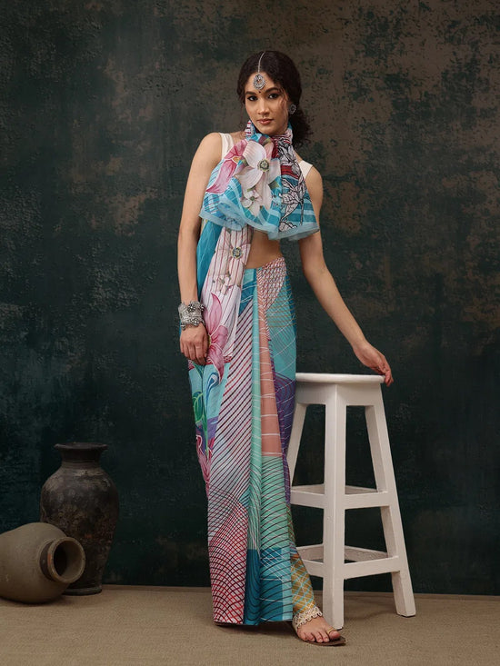 Subtle Ethnic Flair Saree-SZ-JUHI-MULTI-2262