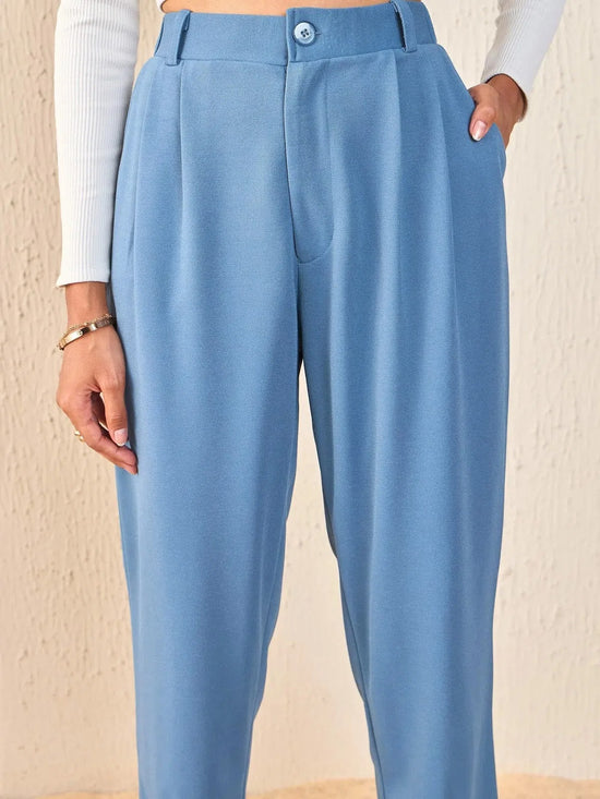 Women Airforce Blue Tapered Pants