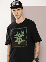 Dillinger Black Graphic Oversized T-shirt-DLMOV243BLK-S