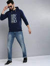 Men Blue Solid Sweatshirt-OD-6029-Navyblue