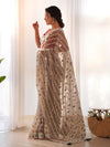 Saree Mall Women's Net Grey Embroidered Designer Saree With Blouse Piece-AAVYA3301