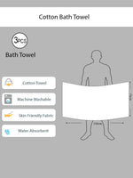 Athom Living Arrow Designed Soft Textured Bath Towel 67x137cm Pack of 3-AR-BBB