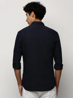 Men Navy Solid Shirt-LANCEPLAIN-218-Navyblue