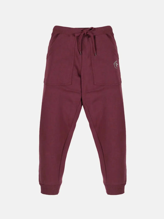 Solid Fleece Track Pant-AW23BTP014030