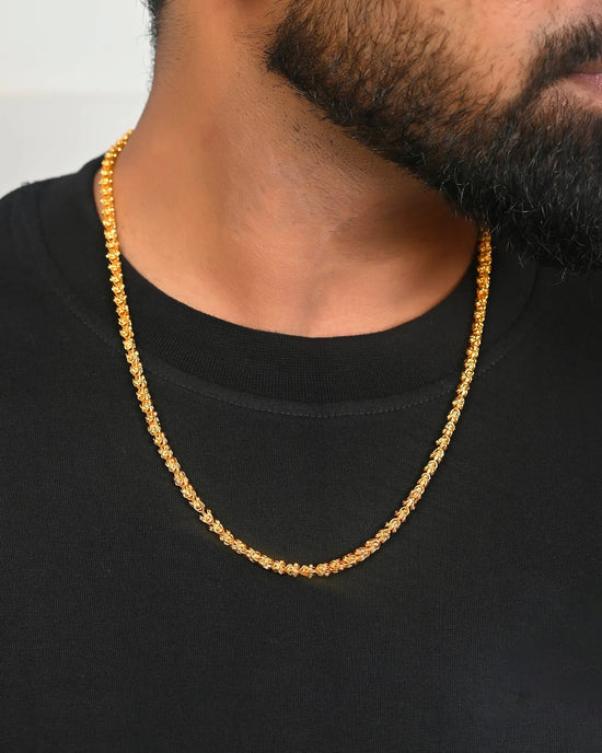 Gold Plated EvilEye Men Designer Chain-VOJ395