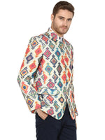 Hangup Men Standard Printed Men Formalwear-1APrintBlazer