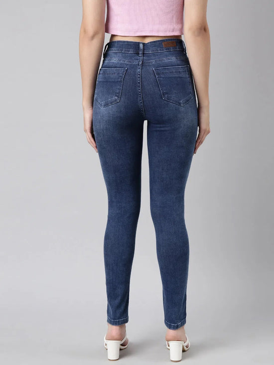 Women Skinny Fit Denim Navy Blue Jean-LT-105518-Navyblue