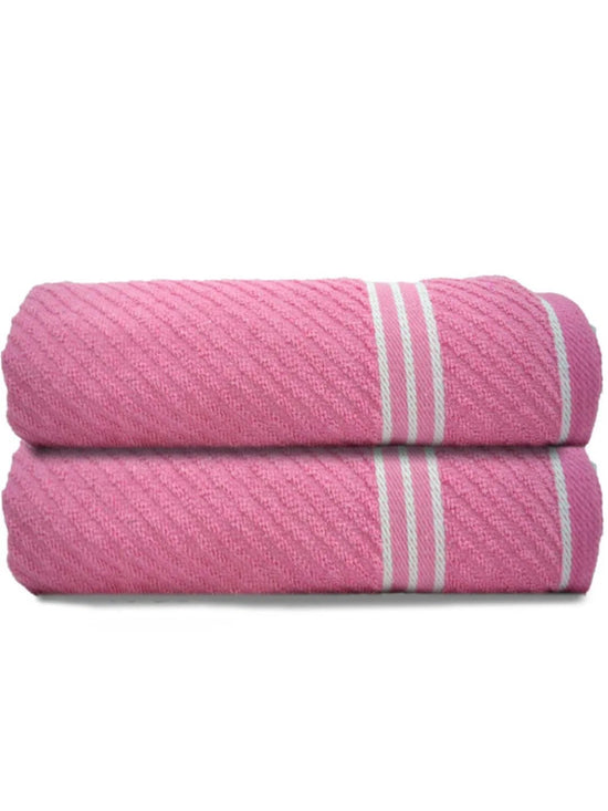 Athom Living Diagonal Stripe Terry Towel Pack of 2-DST-CC